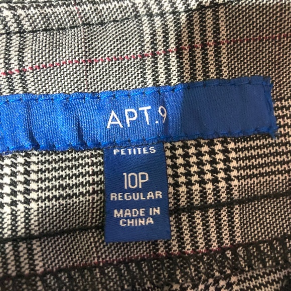 NEW Apt. 9 Plaid Pants - Picture 5 of 7